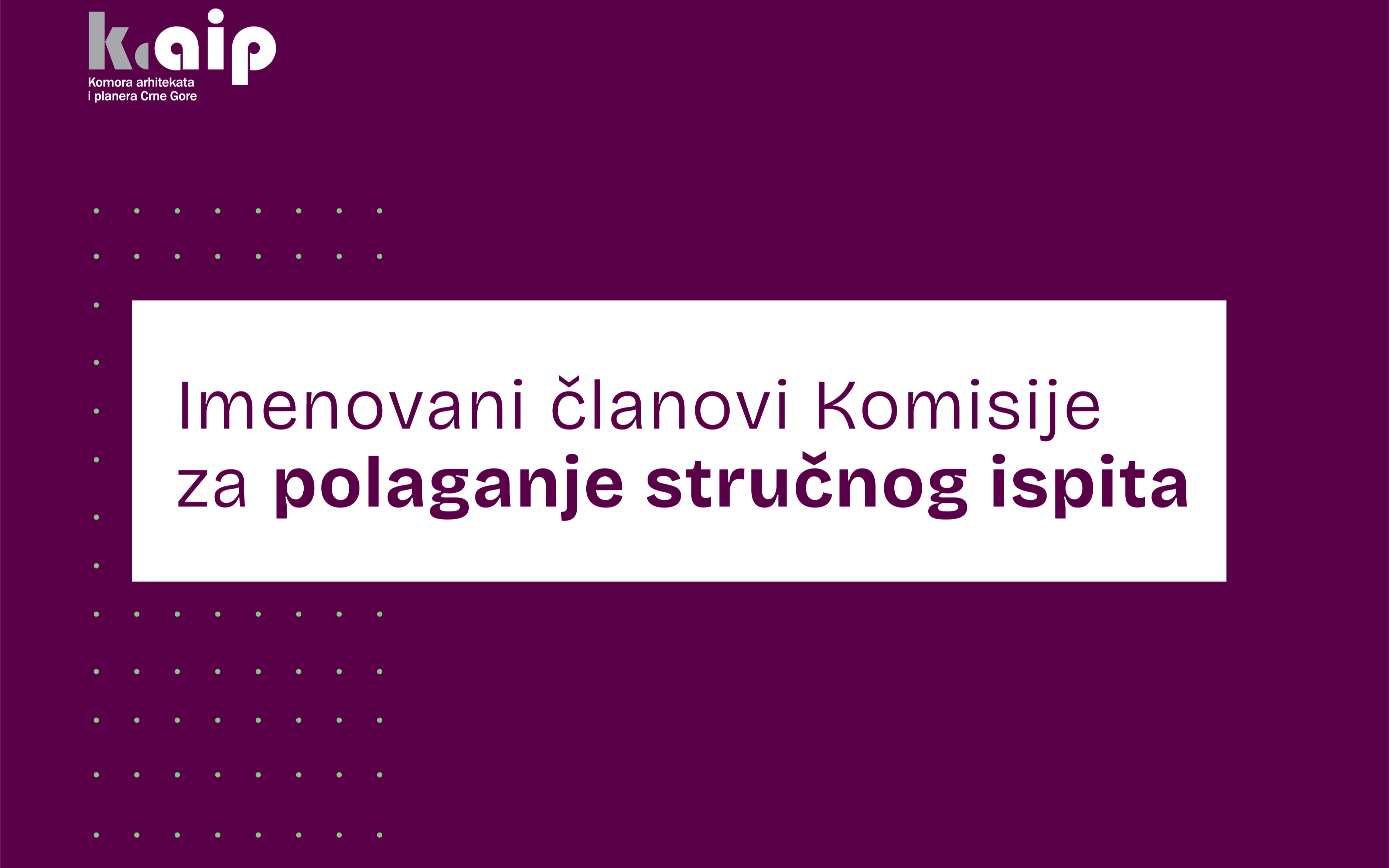 Imenovani članovi Komisije za polaganje stručnog ispita 